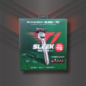 도루코 슬릭 모션 x T1 콜라보 한정판 기획 sleek 면도기1,날11,폼1 면도기세트