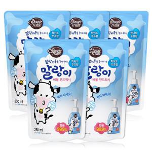 샤워메이트 말랑이 버블 핸드워시 화이트 리필 250ml x 5개