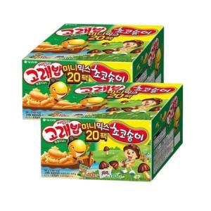 오리온 고래송이 미니믹스 20P 560g x 2개 (고래밥 20P+초코송이 20P)