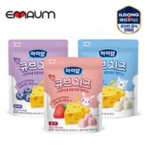 일동후디스 아이얌 한입큐브 치즈 3종 플레인 + 딸기 + 블루베리