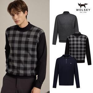 [울시][Wolsey]울시 24FW 남성 울 블렌디드 풀오버 니트 3종