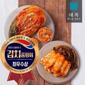 [2024김치품평회 최우수상] 대복김치 포기 김치 10kg / 포기8kg + 총각2kg