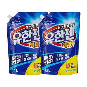 유한젠 산소표백제 액체형 리필 1.1L x2