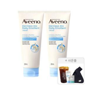 아비노 NEW 더멕사 아토 데일리 에몰리언트 바디크림, 200ml, 2개 + 증정(코듀로이 미니백, 1개 + 더멕사 아토 크림, 15ml, 1개 + 오트 젤 모이스처라이저 6ml, 1개)