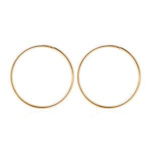 14K GOLD 베이직 링 귀걸이 18mm