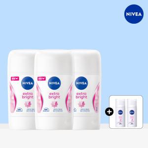 니베아 데오드란트 스틱 엑스트라 브라이트 50ml X 3 + 데오드란트 미니