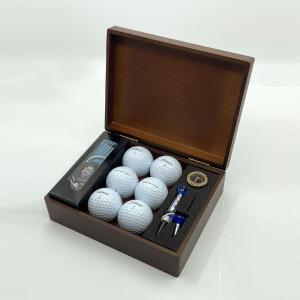 [선물포장+원목케이스 인쇄 무료] [SET] Titleist 타이틀리스트 PRO V1 골프공 원목 선물세트 6구-432(W)