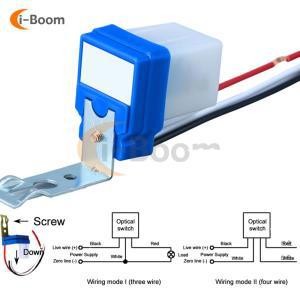 자동 온 오프 포토셀 가로등 스위치 방수 사진 제어 센서 DC 12V AC 110V 220V 50-60Hz 10A