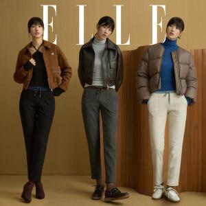 [ELLE]엘르 24FW 코듀로이 컬러배색 밴딩팬츠 3종