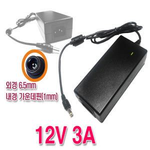 국산 12V 2A/12V 3A 엘지LG 플라트론Flatron 모니터 전용 호환 아답터(외경6.5mm 가운데핀1mm)