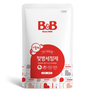 비앤비 젖병세정제 거품형 리필 400ml x 1개 액상형 아기 유아 용기