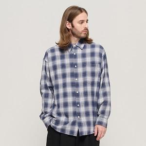 [하프클럽/카고브로스]LIGHT COTTON OVER CHECK SHIRT (BLUE)