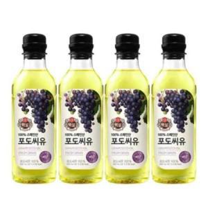 CJ 백설 포도씨유 500ml x 4개