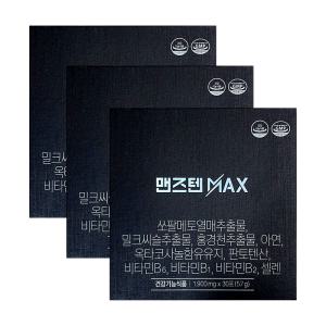 맨즈텐 MAX 1900mg X 30포 3박스 맥스 프리미엄 전립선 영양제