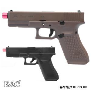 ENC 메탈 글록 GLOCK 17 5세대 GEN5 각인 가스건 GBB 비비 GAS GUN 장난감 비비 권총 블랙 DE 사격