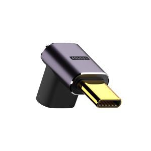 레알몰 USB4.0 Type-C 100W 90도 꺽임 연장젠더(M/F)/RL017/C타입/8K UHD 60Hz/40Gbps 속도/20V 5A 최대 PD