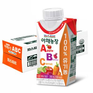 파스퇴르 유기농 야채농장 ABC주스 200ml(20팩) 실온보관제품