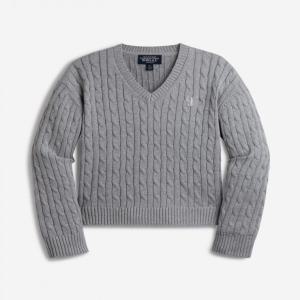 [후아유] SURF BEAR LOOSE FIT V-NECK CABLE SWEATER / 브이넥 케이블 니트 / WHKAE1213F