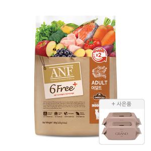 ANF 6free 플러스 인도어 캣 어덜트, 1.6kg, 1개 + 물티슈 70매, 2개