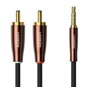 유그린 3.5mm 스테레오 to 2 RCA 케이블/최고급형 2m U-80847