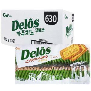 청우 델로스 카푸치노 630g x 5개500개 커피과자