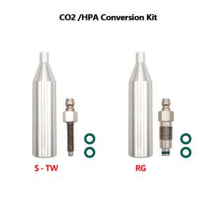 공압 S TW RG 나사산용 CO2 HPA 변환 키트 12g 실린더 카트리지 교체 8mm 수 퀵 커플러 에어 툴용