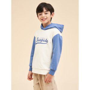 [BEANPOLE KIDS]바서티 후드 스웨트 셔츠  블루