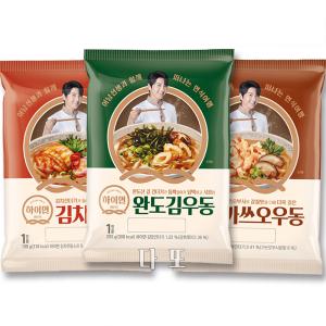 삼립 하이면 우동 3종(완도김 205g/가쓰오 207g /김치 198g)