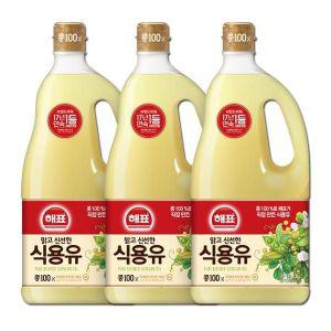 [사조대림]해표 맑고 신선한 식용유 콩기름 1.8L x 3개_P302557021