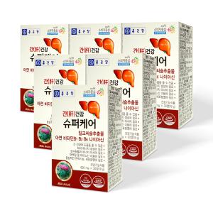 종근당 간건강 슈퍼케어 600mg 30정 6개 / 6개월분  밀크씨슬 실리마린 비타민