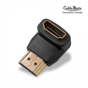 CableMate 4K HDMI2.0 하향 90도 꺽임 연장젠더 CM990 아래쪽 꺾임 금도금커넥터 ㄱ자 꺽임형으로 협소한