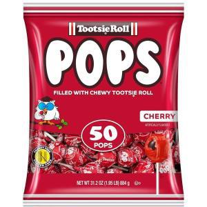 100% 미국정품 사탕 Tootsie Pops 싱글 맛 백 - 초콜릿 센터가 있는 체리 롤리팝 개별 포장 하드 캔디 레드