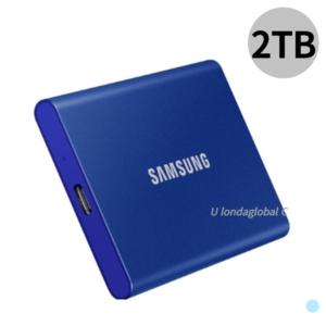 삼성전자 포터블 미니 외장하드 SSD T7 2TB 인디블루