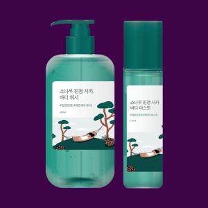 라운드랩 소나무 진정 시카 바디워시 400ml + 바디 미스트 150ml 2종세트