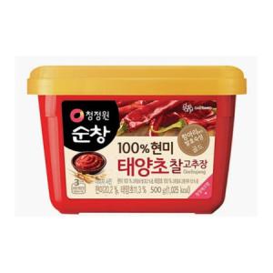 청정원 순창 100% 현미 태양초 찰고추장 500g 4개