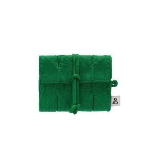 조셉앤스테이시 Lucky Pleats Knit Card Wallet Jelly Green