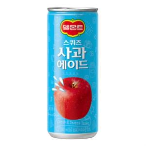 [롯데칠성음료] 델몬트 스퀴즈 사과에이드 240ml 30캔 .