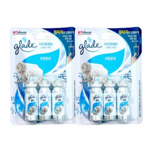 그레이드 방향제(glade) 화장실용 방향제 터치후레쉬 리필 크린린넨 13ml 3개 2팩 (6개)