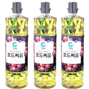 청정원 포도씨유 900ml x3개 스페인산 포도씨100% 식용유 236507