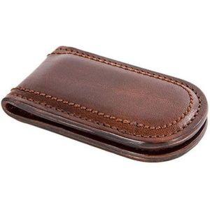 Bosca Dolce Leather Money Clip for Men (Dark Brown, One Size)