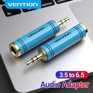 aux케이블 Vention 잭 3.5-6.5 마이크 오디오 플러그, 앰프 스피커용 AUX 케이블, 3.5mm 잭-6.35mm 일렉트