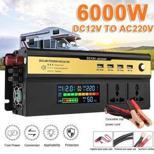 차량용 전원 인버터 DC 12V-AC 220V 변압기 USB 범용 소켓 충전기 수정된 사인파 인버터 3000 4000 5000 60