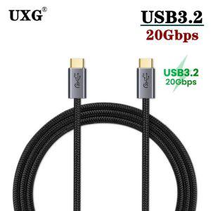 USB 32 C타입 to C타입 케이블 맥북 PD 100W 5A USB 32 20Gbps 썬더볼트 3 USBC 고속 충전 케이블 코드 05M