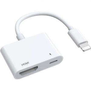 [Apple MFi Certified] Apple Lightning to HDMI Adapter for iPhone to TV, 1080P Lightning Digital AV