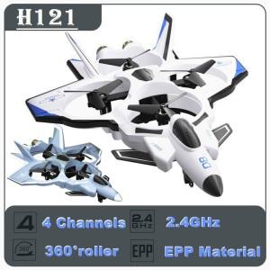 rc비행기 H121 JJRC RC 전투기 360  롤링 EVA 폼 폭격기 2.4GHz 4Ch 미사일 항공기 글라이더 비행 드론 모