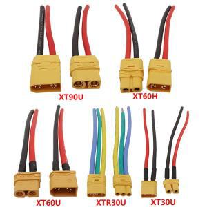 XT60 XT90U XT30U XT60H XTR30U RC 배터리 케이블 커넥터 수 및 암 플러그 10AWG 12AWG 16AWG 18AWG 실리콘