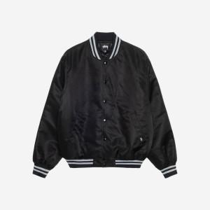 스투시 시퀸 사틴 자켓 블랙 Stussy Sequins Satin Jacket Black