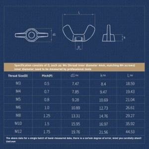 M4 너트 M8 M5 M12 블랙/화이트 나비 나일론 M6 윙넛 M10 플라스틱 M3 절연