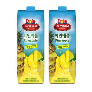 Dole 돌 스위티오 파인애플주스1000mlx2개/돌주스/무배