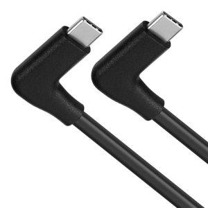 90 Degree Double Elbow VR Cable 100W 20Gbps USB 32 Type C Gen 2 Data Sync Charge Cable for Oculus Qu